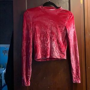 velvet pink top